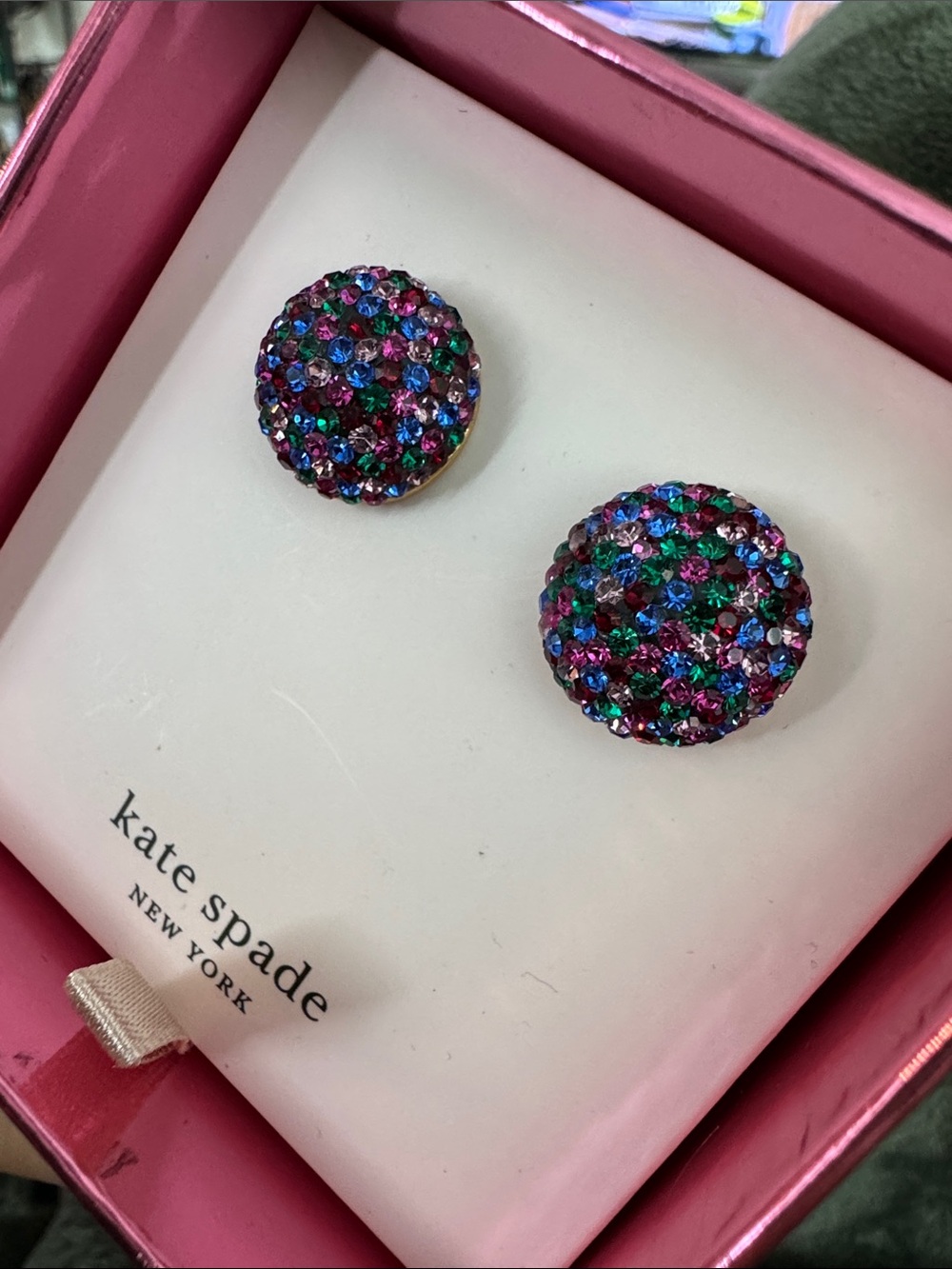 kate spade Multicolor Glitter Ball Stud Earrings for Kids